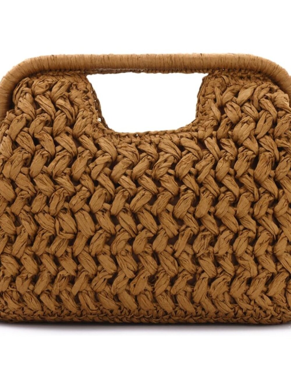 Straw Clutch Purses for Women Dumpling Bag Summer Beach Woven Handbag